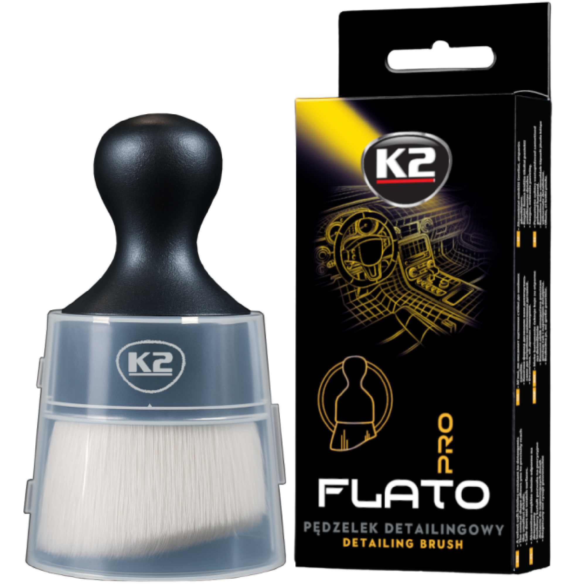 K2 Flato Pro pędzelek do wnętrza